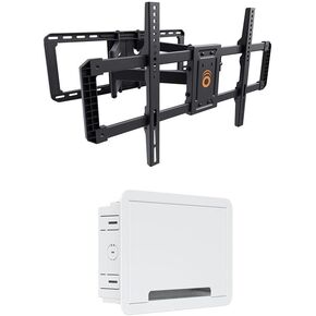 ECHOGEAR MaxMotion TV Wall Mount & in-Wall Cable Management 9" Media Box