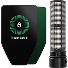 Trezor Safe 5 (Green Beryl) Bundled with Keep Metal 24 Word SeedPhrase Storage