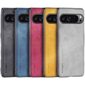for Google Pixel 9 Pixel 9 Pro/Pixel 9 Pro XL Case Shockproof PU Leather Frosted Soft Slim Phone Case Cover (Brown, Google Pixel 9 Pixel 9 Pro)