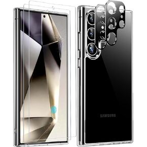 SPIDERCASE Designed for Samsung Galaxy S24 Ultra Case, Crystal Clear Slim Thin Cover for Galaxy S24 Ultra 6.8 Inch 2024