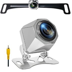 Backup Camera, AHD1080P Metal Housing 180 Degree Rearview Reversing Back up Camera, Star Light Night Vision IP69 Waterproof Reverse Rear View Camera for Car SUV Pickup Vehicle RV etc