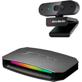 AVerMedia HDMI 2.1 Capture Card for Streaming and Gaming & PW310P Webcam - Full 1080p 30fps HD Camera