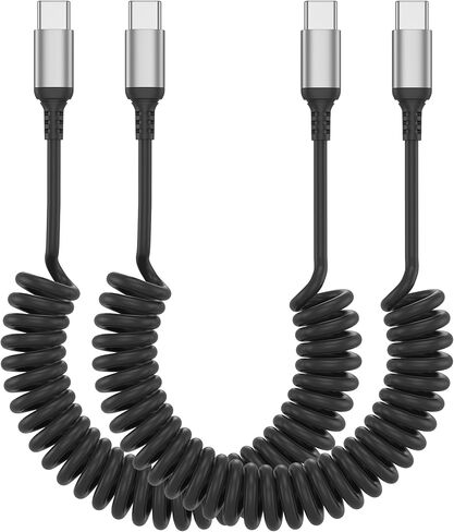 2-Pack 3ft USB C to USB C Cable, Fast Charging, Tangle Free, Ultra Durable for iPhone 16/15 Pro Max, Samsung Galaxy S23, Car Charger in Saudi Arabia