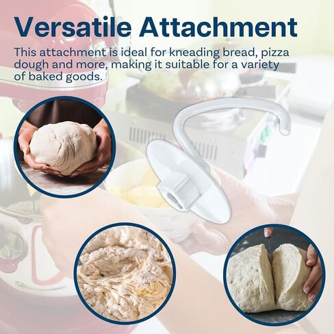 Stainless Steel Dough Hook K45DH for KitchenAid 4.5-5 Quart Tilt-Head Mixers – Kneading Bread Hook Attachment, Dishwasher Safe, Compatible with Artisan & Classic Series – by MMOBIEL in Saudi Arabia