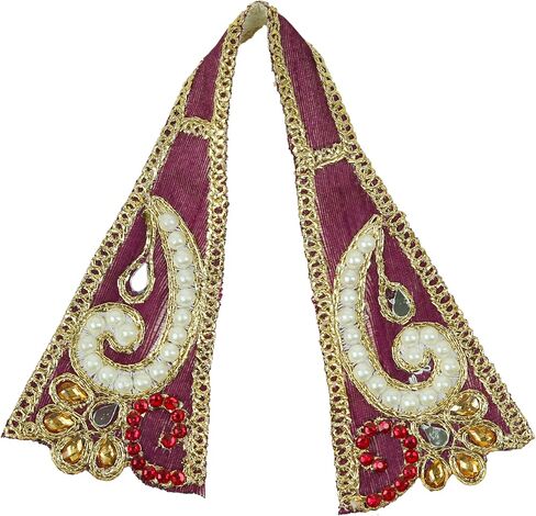 Decorative Laxmi Durga Devi MATA Dress poshak vastra Cloth lehanga Chunari Puja Item for Laxmi Durga Devi Idol Statues for Indian Traditional Festival Decoration(Size :- 5")(Orange) in Saudi Arabia