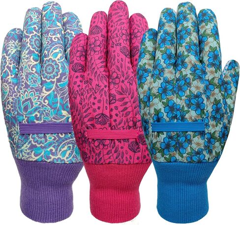 JUMPHIGH 4 Pairs Garden Gloves for Women, Floral Gardening Gloves Ladies Soft Breathable Yard Work Glove Light Working Gloves in Saudi Arabia