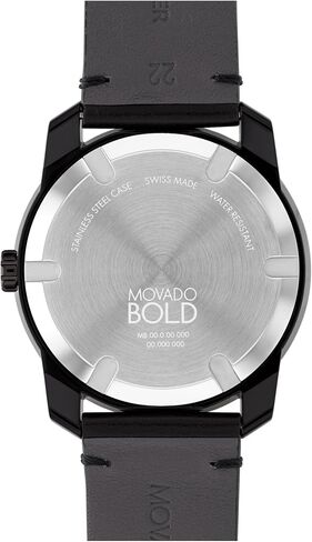Movado Bold TR90 Ultra Modern Watch for Men and Women - Swiss Quartz 3H Movement, Leather Strap - Water Resistant 3ATM/30 Meters - Sporty Style Wristwatch for Everyone - 42mm in Saudi Arabia