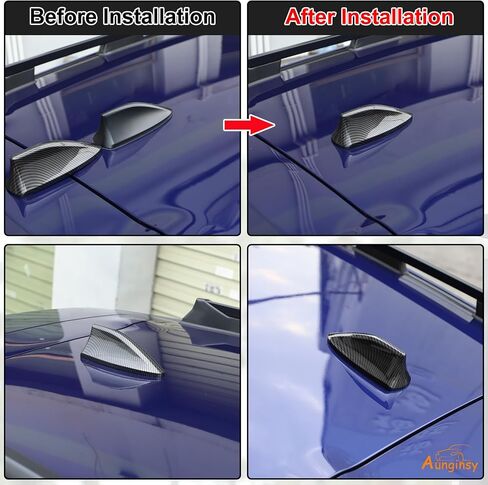 Car Shark Fin Antenna Cover Trim Compatible with 2022 2023 2024 Subaru Crosstrek/BRZ/WRX/Toyota GR86 Car Radio Signal Car Roof Aerial Base Radio Signal Waterproof Top Mounted Antenna ABS Accessories in Kuwait
