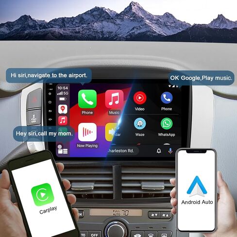 4+64G Android 13 Double Din Car Stereo for Honda Pilot 2006-2008 with 9 Inch Touchscreen Radio Built-in Wireless Carplay/Android Auto/GPS/Bluetooth/FM/AUX-in/Steering Wheel Controls in Kuwait