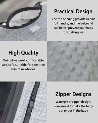 Waterproof Winter Baby Car Seat Cover, Cold Weather Carseat Cover for Babies,Infant Car seat Cover Canopy for Boy Girls,Windproof Car Seat Canopy for Boy Girls, Keeps Babies Warm and Cozy(Dark Grey) in Kuwait