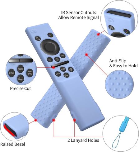 الغطاء البعيد لـ Samsung BN59-01388 BN59-01393 Silicone Case Remote Sleeve (Glow Blue) in Kuwait