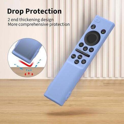 الغطاء البعيد لـ Samsung BN59-01388 BN59-01393 Silicone Case Remote Sleeve (Glow Blue) in Kuwait