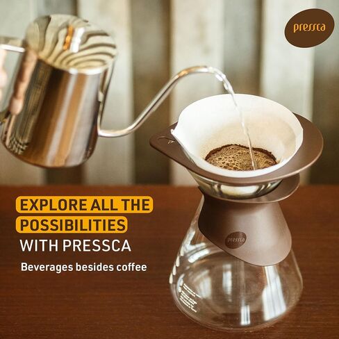 Fluire Pour Over Coffee Maker with 1 Conical Filter Holder, 50 Paper Filters and 1 Heat Resistant Borosilicate Glass Decanter - Home Barista Coffee Pot in Saudi Arabia