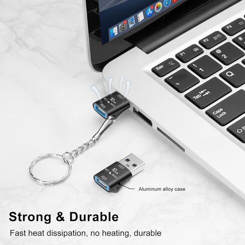 USB to USB C Adapter (2 Pack), USB 3.0 Male to Type C Female Adapter, 10Gbps Data Transfer, Compatible with iPhone 15 Pro Max, iPad Air 5/Mini 6, Galaxy S22/S21 (Blue) in Saudi Arabia