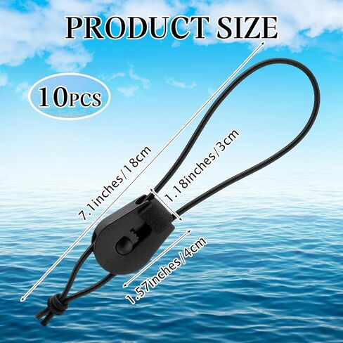 10 Pcs Adjustable Fishing Quick Rod Ties Stretchy Wrap Pole Straps Reusable Quick Rod Ties Fishing Rod Bungee Ties for Casting Rod Fly Rods in Kuwait