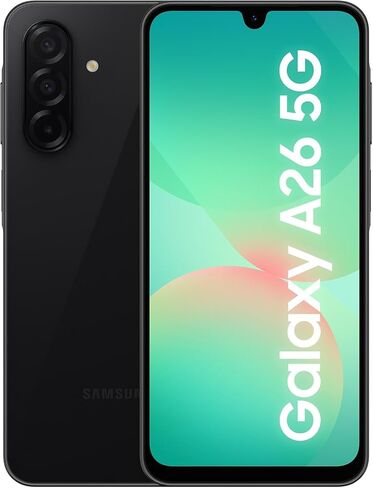 SAMSUNG Galaxy A26 5G Ai (for Tmobile Mint Tello & Global) (256GB + 8GB) Version Latina NFC Unlocked SM-A266M/DS 6.6" 120Hz 50MP Triple (Black SM-A266MZKHTPA) in Kuwait