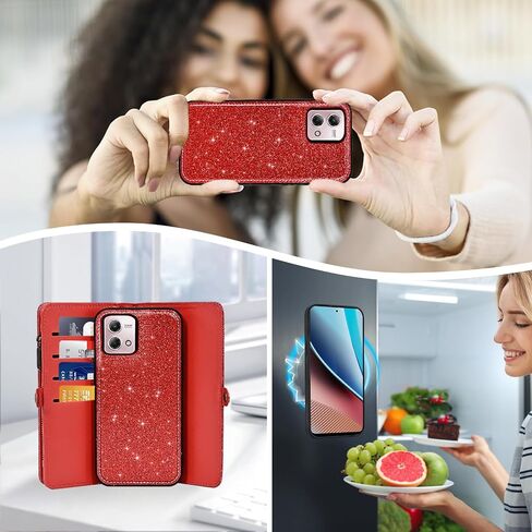 علبة الهاتف ASUWISH لـ Motorola Moto G stylus 4G 2023 محفظة سستة قابلة للفصل مع غطاء خلية شاشة زجاجية محفنة ، حامل بطاقة Flip Slot Gstylus XT2317-1 XT2317-2 نساء أسود in Saudi Arabia