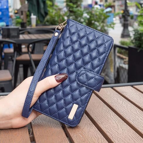 Asuwish Phone Case for iPhone 11 Pro Max 6.5 Wallet Wallet with Glass Glass Screen Protector و Leather Flip Card Card Accessories iPhone11 11pro Promax I Xi Plus Women Blue in Kuwait