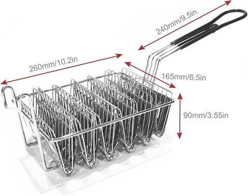 Taco Fryer Basket, Taco Shell Fryer, 6 Shells Deep Fryer Taco Holders with Detachable Handle, Taco Shell Maker for Baking Fryer Air Frying Kitchen Cooking Tools in Kuwait
