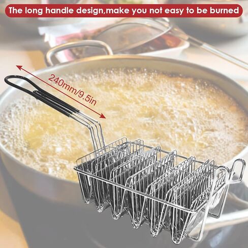 Taco Fryer Basket, Taco Shell Fryer, 6 Shells Deep Fryer Taco Holders with Detachable Handle, Taco Shell Maker for Baking Fryer Air Frying Kitchen Cooking Tools in Kuwait