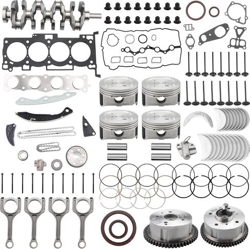 G4KE Engine Crankshaft Pistons Rebuild Kit w/Head Gasket Kit Replacment for Hyundai KIA 2.4L in Kuwait