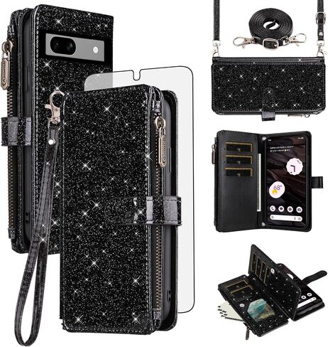 Asuwish Phone Case لـ Google Pixel 7A 5G 2023 محفظة إكسسوارات الوقوف غطاء الخلايا الحلي in Saudi Arabia
