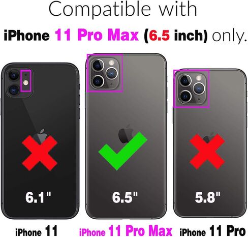 Asuwish Phone Case for iPhone 11 Pro Max 6.5 Zipper Wallet Cover with Tempered Glass Screen Protector and Wrist Strap RFID Blocking Credit Card Holder Cell iPhone11 11pro Promax i XI Plus Women Brown in Saudi Arabia