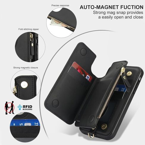 Asuwish Phone Case for iPhone 11 Pro Max 6.5 Zipper Wallet Wover مع واقي شاشة زجاجي مقسى وحزام معصم RFID حظر بطاقة الائتمان خلية iPhone111Pro Promax I Xi Plus Women Brown in Kuwait