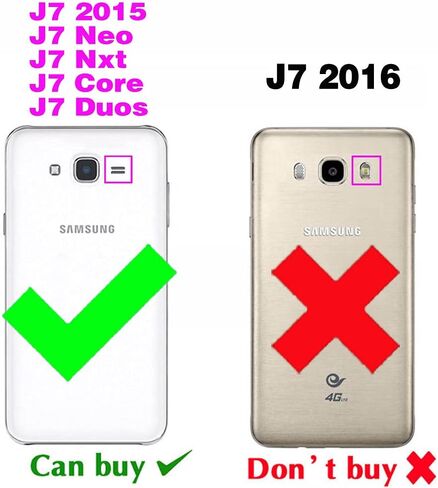 متوافق مع Samsung Galaxy J7 2015/J7 Neo/J7 NXT/J7 Core/7J Duos Wallet Case Glass Screen Screen Protecor in Kuwait