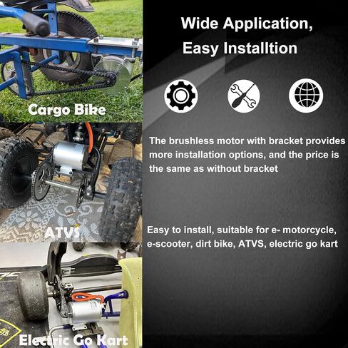 Electric Brushless Motor Kit 48V 2000W 4300RPM, 48V Mid Drive Motor with BLDC Controller 80A, Electrit Motor Kit for Go Kart Scooter Ebike DIY Part Conversion Kit in Saudi Arabia