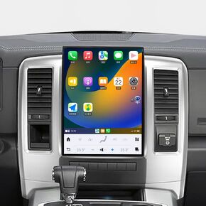 14 inch Screen Upgrade Android 13 Car Radio for Dodge Ram 1500 2500 3500 2008 2009 2010 2011 2012 Truck Stereo Replacement Tesla Style Head Unit Multimedia Player Android Auto GPS Navigation