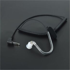 UAYESOK ET01 3.5mm Listen Only Earpiece for Motorola Icom Ham Radio, Speaker Mic Earphone, Balanced Armature Driver, Police Security Law Enforcement Surveillance Headset (Black)
