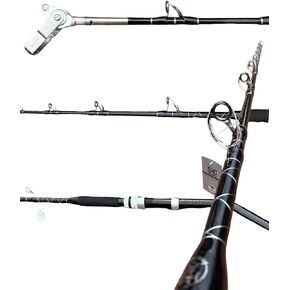 Geronimo Deep Drop Fishing Rod 7' 40-100lbs E Glass, Fuji Ceramic SiC Guides, Alps Ball Bearing Swivel, #4 Bent Butt