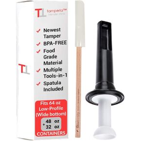 استبدال Mini Short Thripper Vitamix - يناسب 48 32 أوقية - يناسب 64 أوقية حاويات فيتامكس منخفضة - مواد خالية من BPA - مع ملعقة مخصصة - الخدمة الثقيلة - تمت ترقيتها