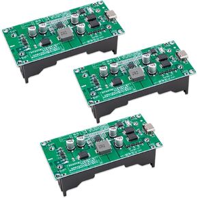 KOOBOOK 3Pcs 18650 Lithium Battery Charging Module High-Power 15W 5V 3A UPS Step-Up Booster DC-DC Charger Board for Uninterruptible Power Supply Applications