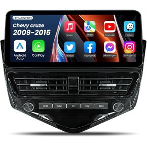 Chevy Cruze 2009-2015 Android Car Stereo – 10" Touchscreen Head Unit, 2+64G, 5G WiFi, Wireless CarPlay & Android Auto, GPS Navigation, Hi-Fi Sound, Bluetooth, FM/AM, USB, Steering Wheel Control