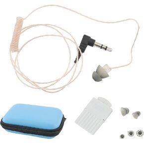 Covert Police Listen Only Earpiece with 3.5mm Connector, Ultra-Thin Wire,Tubeless for Remote Speaker Mic