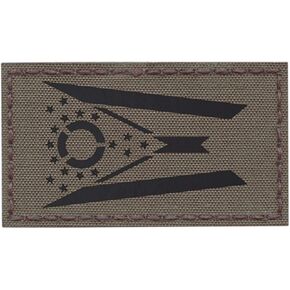 IR Ranger Green Ohio State Flag 2x3.5 Infrared IFF Tactical Morale Touch Fastener Patch