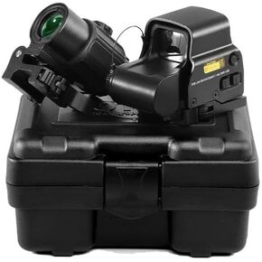 558 G43 Holographic Reflex Sight Scope with G43 3X Magnifier Combo Built-in Flip QD Mount,Red & Green Dot Holographic Reflex Sight Scope