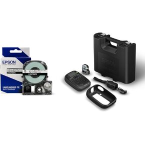 LABELWORKS Epson Vinyl Strong Bundle - LW-PX300VP Label Maker & 212VTBWPX Black on White Vinyl Tape