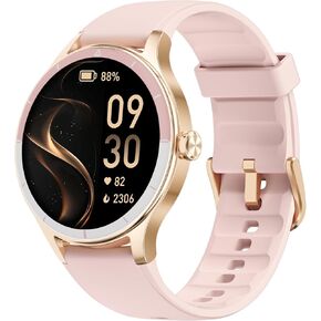 Smart Watch for Women, Smartwatch Compatible Android Phone and iOS Phone, Answer/Make Calls, Fitness Tracker Watch, Heart Rate/Sleep Tracker/100 Sports/IP68 Waterproof, Black