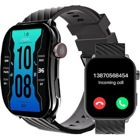 Smart Watch (Answer/Make Calls), 2.1" Curved AMOLED Screen Smartwatch for Men Women 100+ Sport Modes Fitness Watchs with Blood Oxygen/Sleep/Heart Rate Monitor, Smartwatch for Android & iPhone