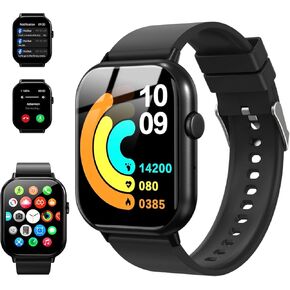 Smart Watch for Men Women (Answer/Make Call), 2.01" Fitness Tracker with 100+ Sport Modes, Smart Watches with 8 Health Functions Including Sleep Monitor/Heart Rate/Spo2, Android Phones/iOS(Black)