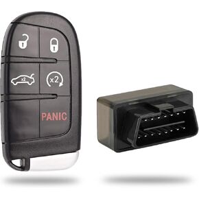 Key FOB Remote Remote Kit Fit for Dodge Charger 2011-2017 Chrysler 300 2011-2014 enplow inting remote (FCC ID: M3N-40821302)