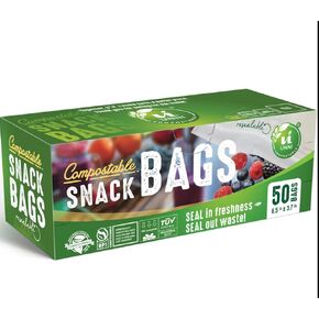 UNNI Compostable Storage Bags, Gallon, Resealable Compostable Food Storage Bags,100 Count,10.5 x 10.7 inches,Earth Friendly Highest ASTM D6400,US BPI, CMA & Europe OK Compost Certified, San Francisco in Kuwait