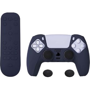 PlayVital Anti-Slip Silicone Cover for ps5 Controller, Protective Case for ps5 Remote Control - Midnight Blue