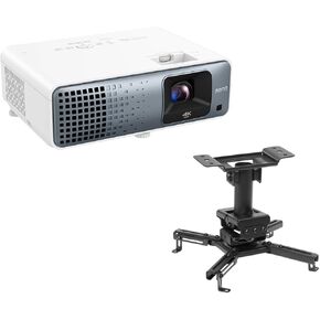BenQ TK710 4K Ultra HD HDR Laser DLP Home Theater Gaming Projector, Bundle with H&A Ceiling Mount