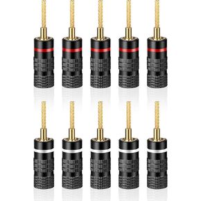 HiFi Flex Pin Banana Plugs, 2mm pin Banana connectors/Plugs, for Spring-Loaded Inputs/Speaker Terminals, (5 Pairs/10 Pcs) in Kuwait