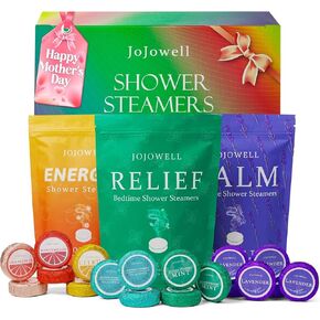 Shower Steamers Aromatherapy - 18 Pack Shower Bombs Birthday Gifts for Women, Organic with Eucalyptus Mint Lavender Watermelon Grapefruit Essential Oils Stress Relief