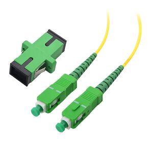 Cable Matters 1-Pack 10Gbps Fiber Optic Internet Cable 6.6ft, Compatible with Verizon Fios and AT&T Fiber ONT Replacement Cable - 2m / 6.6 Feet & 6-Pack, 10Gbps SC to SC APC Simplex OS2 Single Mode Fi